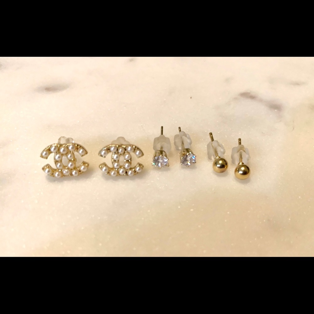 3 pairs fashion earrings